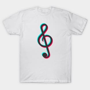 TikTok Music Sign Black T-Shirt